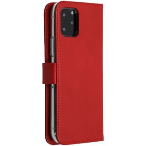 Selencia Echt Lederen Bookcase iPhone 11 Pro - Rood