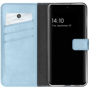 Selencia Echt Lederen Bookcase Samsung Galaxy A32 (5G) - Lichtblauw