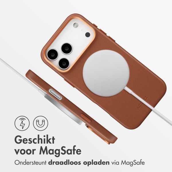 Accezz MagSafe Leather Backcover Apple iPhone 17 Pro Max - Sienna Brown