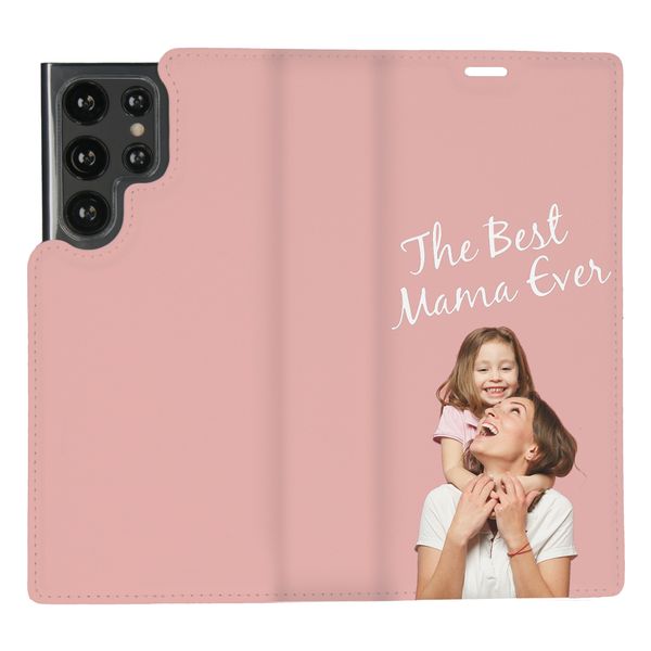 Ontwerp je eigen Compact gel bookcase hoes Samsung Galaxy S22 Ultra - Wit