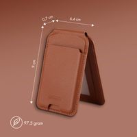 Accezz Leren Wallet met standaard voor MagSafe - Sienna Brown
