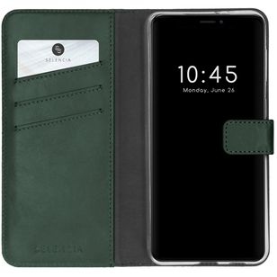 Selencia Echt Lederen Bookcase Apple iPhone 13 - Groen