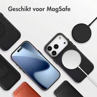 Accezz MagSafe Leather Backcover Apple iPhone 17 Pro - Onyx Black