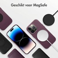 Accezz MagSafe Leather Backcover Apple iPhone 14 Pro - Heath Purple