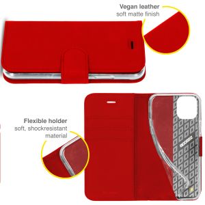 Accezz Wallet Softcase Bookcase iPhone 13 Pro - Rood