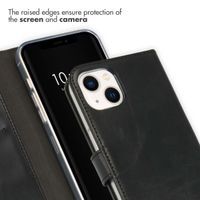 Selencia Echt Leren Bookcase Apple iPhone 13 - Zwart