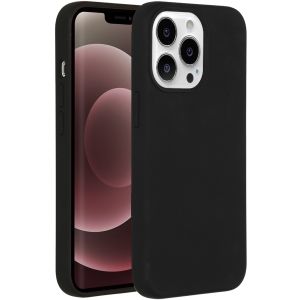 Accezz Liquid Silicone Backcover iPhone 13 Pro Max - Zwart