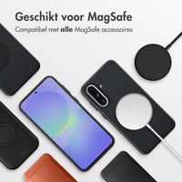 Accezz MagSafe Leather Backcover Samsung Galaxy A36 / A56 - Onyx Black
