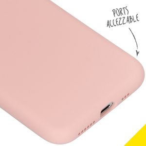 Accezz Liquid Silicone Backcover iPhone Xs / X - Roze