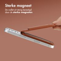 Accezz Leren Wallet met standaard voor MagSafe - Sienna Brown