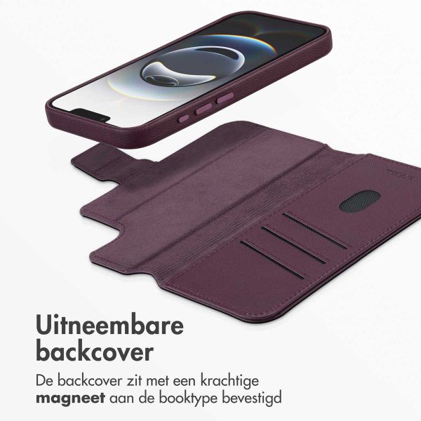 Accezz Leather Bookcase 2-in-1 met MagSafe Apple iPhone 16e - Heath Purple