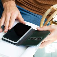 Selencia Echt Leren Bookcase Apple iPhone 12 Mini - Groen