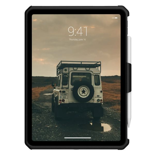 UAG Scout backcover met KickStand en Handstrap Apple iPad 11 (2025 A16 / iPad 10 (2022) in fabrieksverpakking - Zwart