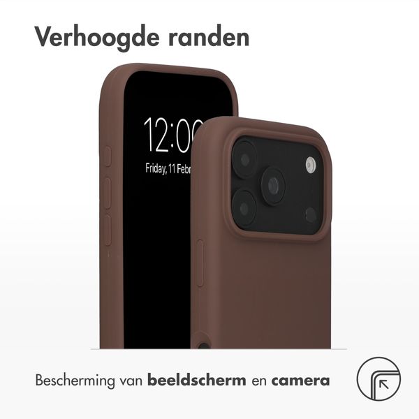 Accezz Liquid Silicone Backcover met MagSafe Apple iPhone 18 Pro Max / 17 Pro Max - New Tea Brown