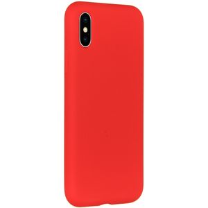 Accezz Liquid Silicone Backcover iPhone Xs / X - Rood