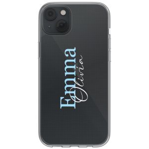 Gepersonaliseerd hoesje met naam iPhone 14 - Transparant