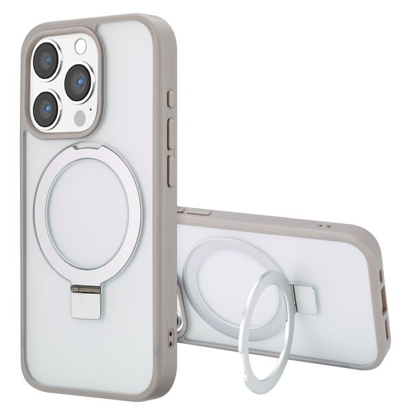 Accezz Ring Stand Backcover met MagSafe Apple iPhone 15 Pro - Grey