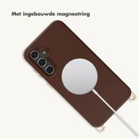 Selencia Rivièra MagSafe Backcover met afneembare haakjes Samsung Galaxy S23 FE - Choco Brown