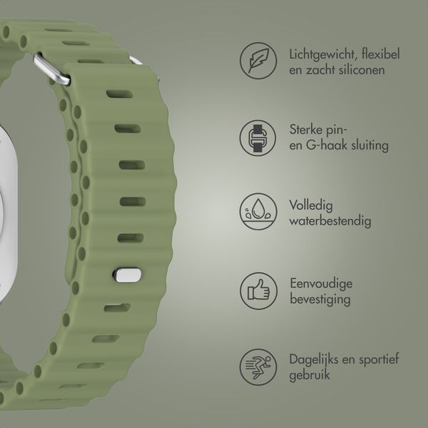 Accezz Ocean bandje Apple Watch | 44/45/46/49 mm - Khaki