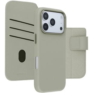 Accezz Leather Bookcase 2-in-1 met MagSafe Apple iPhone 18 Pro / 17 Pro - Light Grey