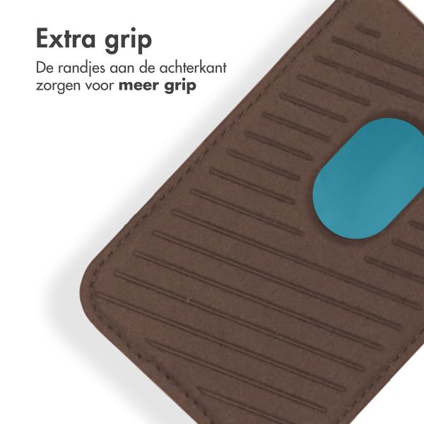 Accezz Leather Cardholder MagSafe - Kaarthouder met MagSafe - Coffee Brown