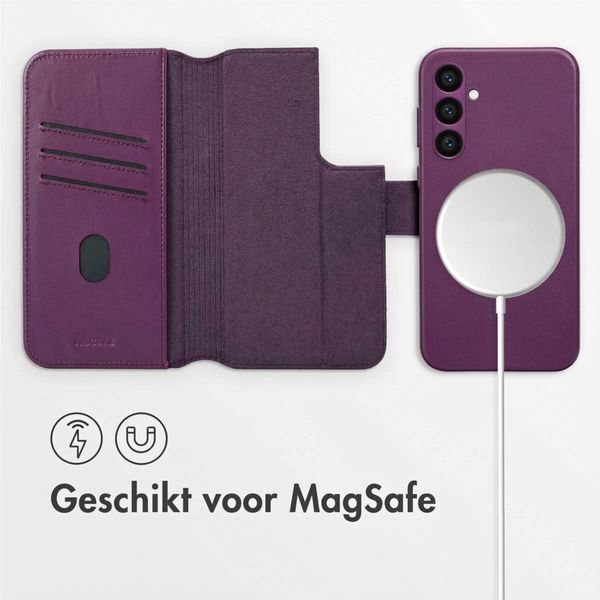 Accezz Leather Bookcase 2-in-1 met MagSafe Samsung Galaxy S24 Ultra - Heath Purple