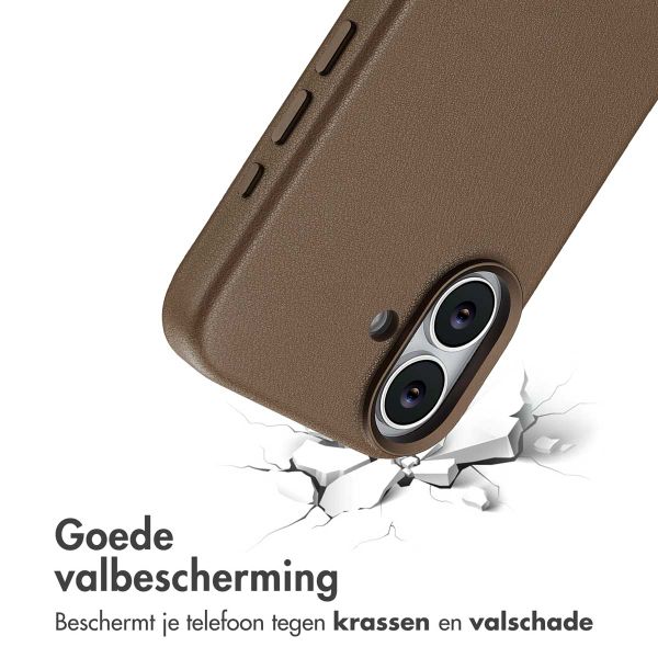 Accezz MagSafe Leather Backcover Apple iPhone 17 - Coffee