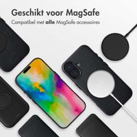 Accezz Echt leren hoesje + MagSafe Wallet Apple iPhone 16 - Onyx Black