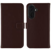 Selencia Echt Leren Bookcase Samsung Galaxy A37 (5G) - Donkerbruin