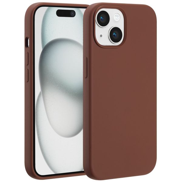 Accezz Liquid Silicone Backcover met MagSafe iPhone 15 - New Tea Brown