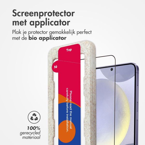 Accezz Gehard Glas Full Cover Screenprotector met applicator Samsung Galaxy S24 Plus / S25 Plus