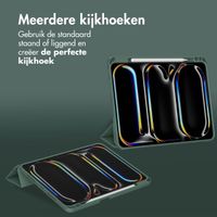 Accezz Smart Silicone Bookcase iPad Pro 11 (2024) M4 - Donkergroen