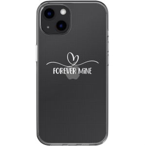 Gepersonaliseerd hoesje met sierlijk hartje iPhone 13 - Transparant