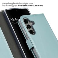 Selencia Echt Leren Bookcase Samsung Galaxy S25 - Air Blue