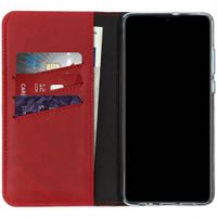 Selencia Echt Leren Bookcase Huawei P30 - Rood