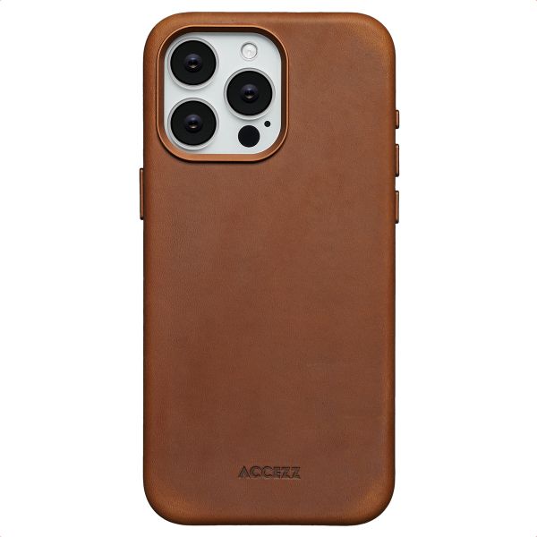 Accezz Vintage Leather Magsafe Backcover iPhone 15 Pro Max - Tabacco Cognac