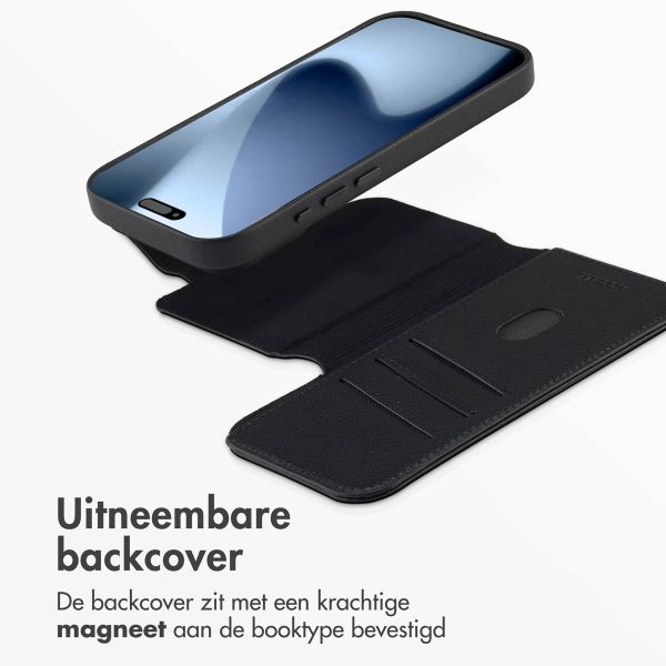 Accezz Leather Bookcase 2-in-1 met MagSafe Apple iPhone 17 Pro - Onyx Black