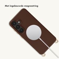 Selencia Rivièra MagSafe Backcover met afneembare haakjes Samsung Galaxy S25 / S24 - Choco Brown