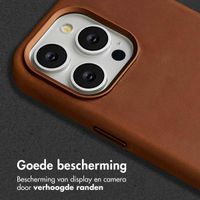 Accezz Vintage Leather Magsafe Backcover iPhone 15 Pro - Tabacco Cognac