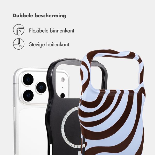 Selencia Vivid Wavy Backcover met MagSafe Apple iPhone 17 Pro Max - Dream Swirl Chocolate