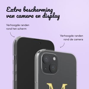 Gepersonaliseerd hoesje met letter iPhone 15 - Transparant