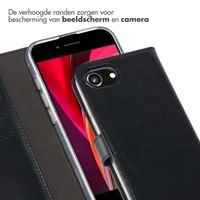 Selencia Echt Lederen Bookcase iPhone 16e - Zwart