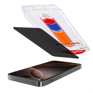 Accezz Gehard Glas Privacy Screenprotector + Applicator Apple iPhone 16 Pro Max