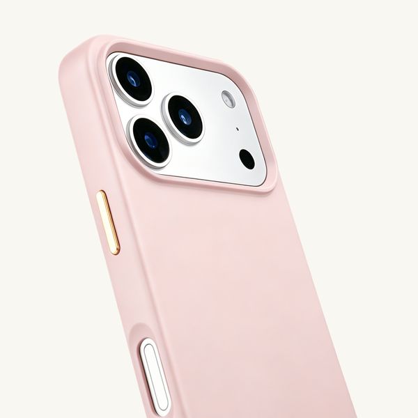 Selencia Rivièra MagSafe Backcover met afneembare haakjes Apple iPhone 17 Pro Max - Sorbet Pink