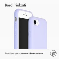 Accezz Liquid Silicone Backcover Apple iPhone SE (2022 / 2020) / 8 / 7 - Paars