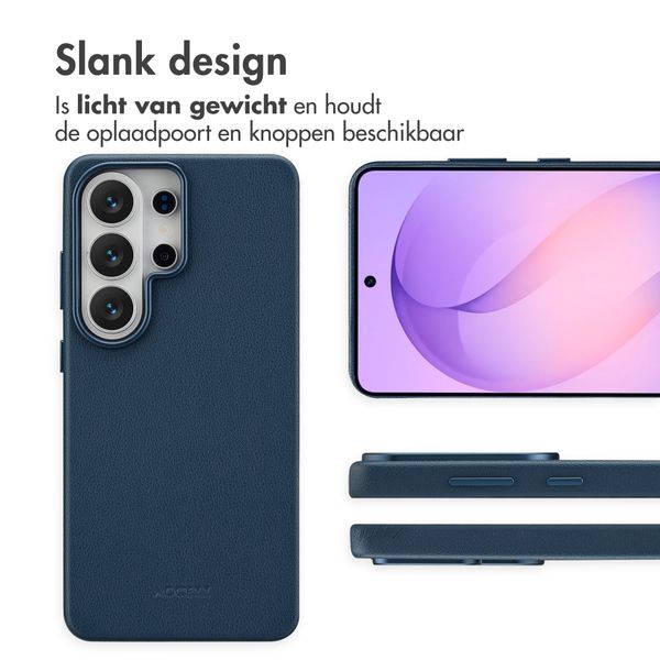 Accezz MagSafe Leather Backcover Samsung Galaxy S26 Ultra - Nightfall Blue