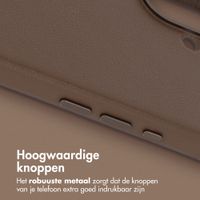 Accezz MagSafe Leather Backcover Apple iPhone 16 - Coffee Brown