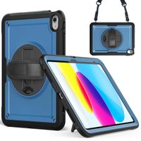 Accezz Rugged Backcover met schouderstrap Apple iPad 11 (2025) 11 inch A16 / iPad 10 (2022) 10.9 inch - Blauw
