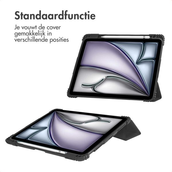 Accezz Rugged Trifold Bookcase Apple iPad Air 11 inch (2026) M4 / (2025) M3 / (2024) M2 / Air 5 (2022) / Air 4 (2020) - Zwart