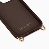 Selencia Rivièra MagSafe Backcover met afneembare haakjes Apple iPhone 13 Pro - Choco Brown